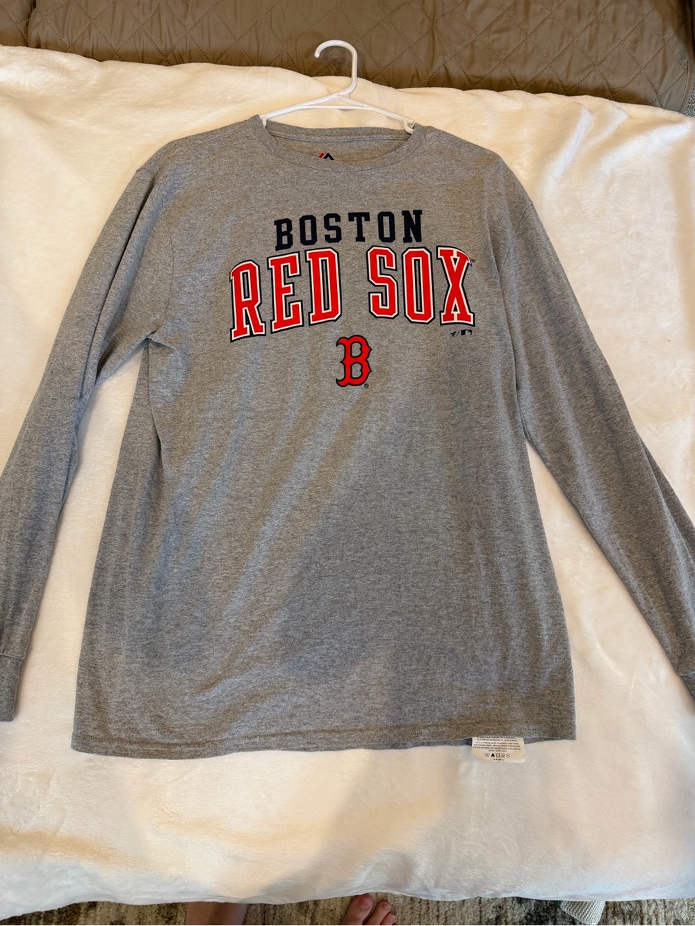 Majestic Boston Red Sox Men’s Long Sleeve Tee - Gray